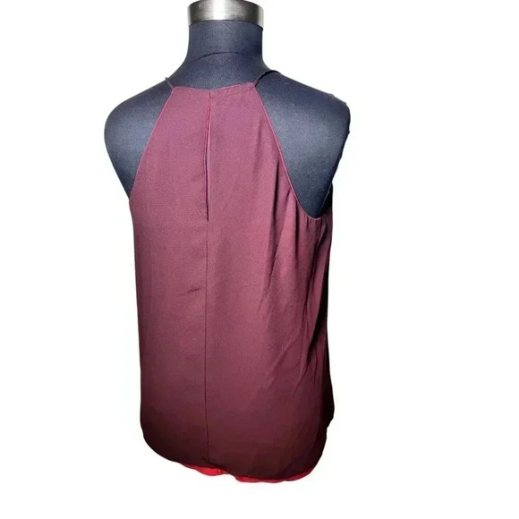 Express Barcelona Top Reversible Red Burgundy Camisole Sz‎ XL Y2K Flowy - Picture 4 of 6